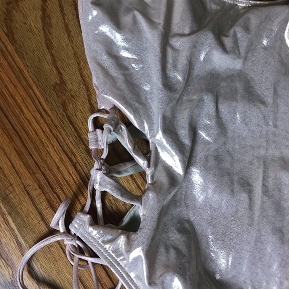 The Bikini Lab Metallic Cutout Swimsuit NWT - Picture 3 of 5